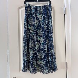 Elements Maxi Floral Skirt. Sheer overlay with flutter hem. Y2K. Fairy. Garden.